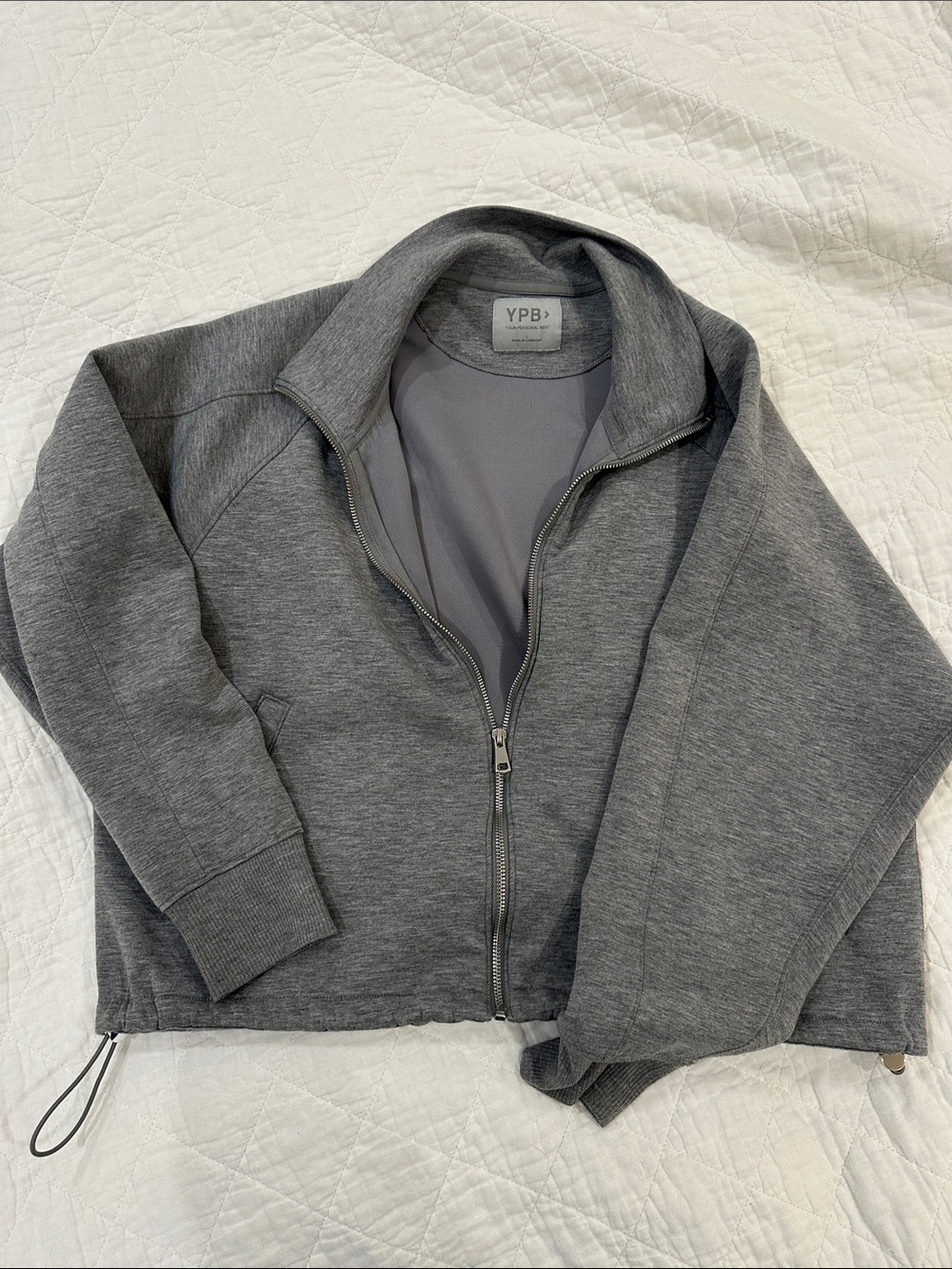 YPB Grey Zip-Front Women's Jacket